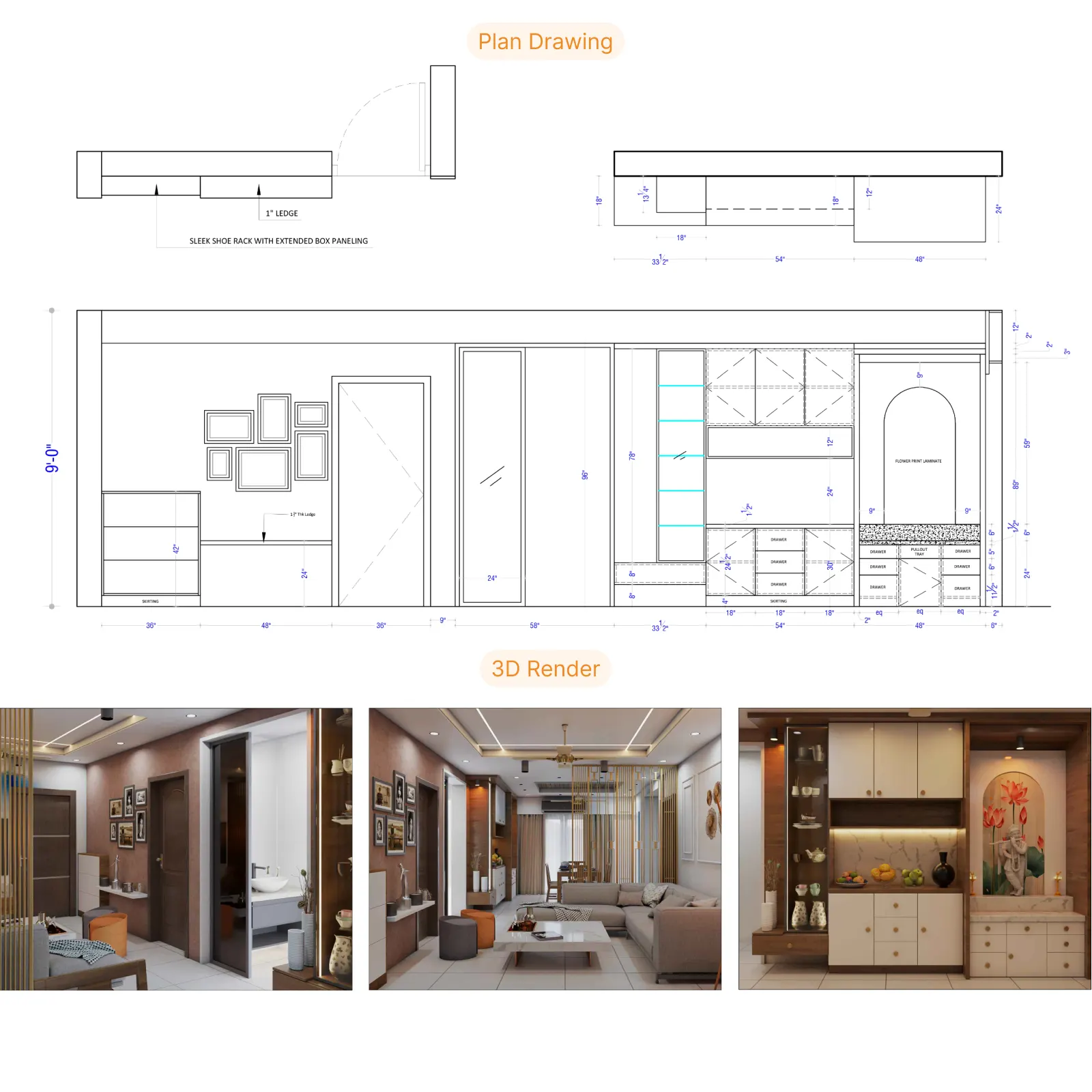 Medha Residency - 3BHK Renovation by Inarc Designs