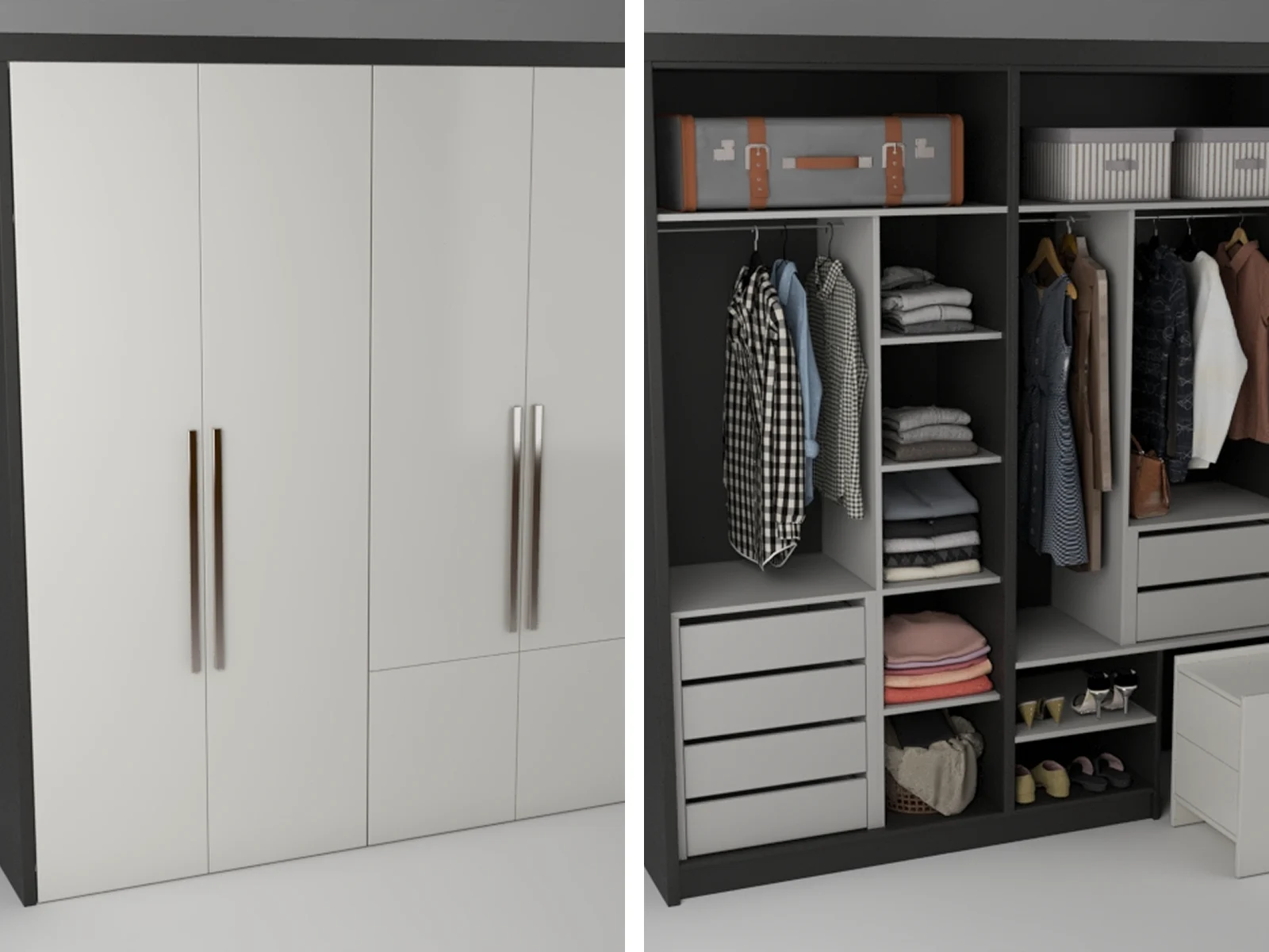 Bedrooms & Wardrobes at Dr. Sandeep Saboo - 3BHK Renovation