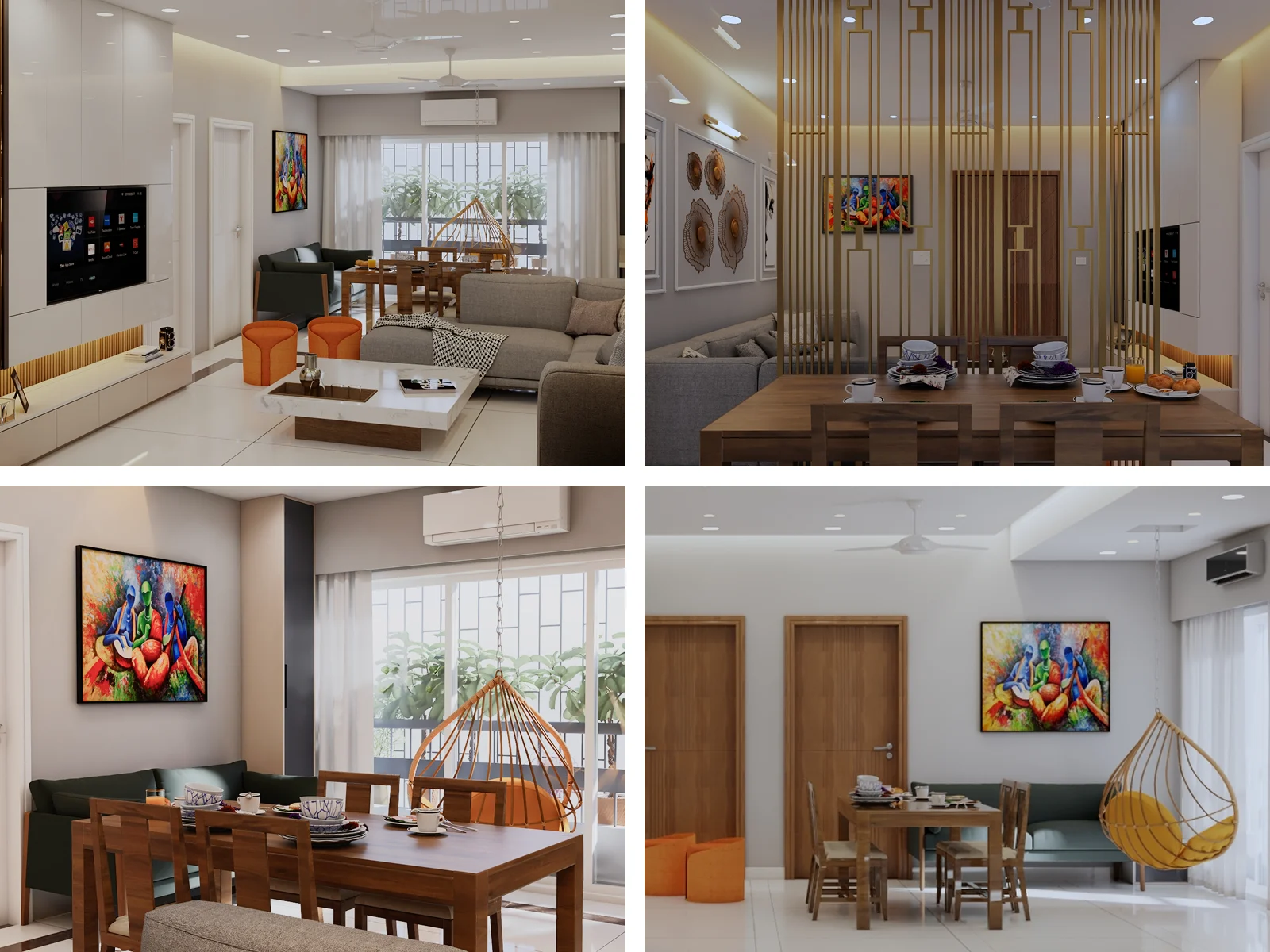 Living & Dining Areas at Dr. Sandeep Saboo - 3BHK Renovation