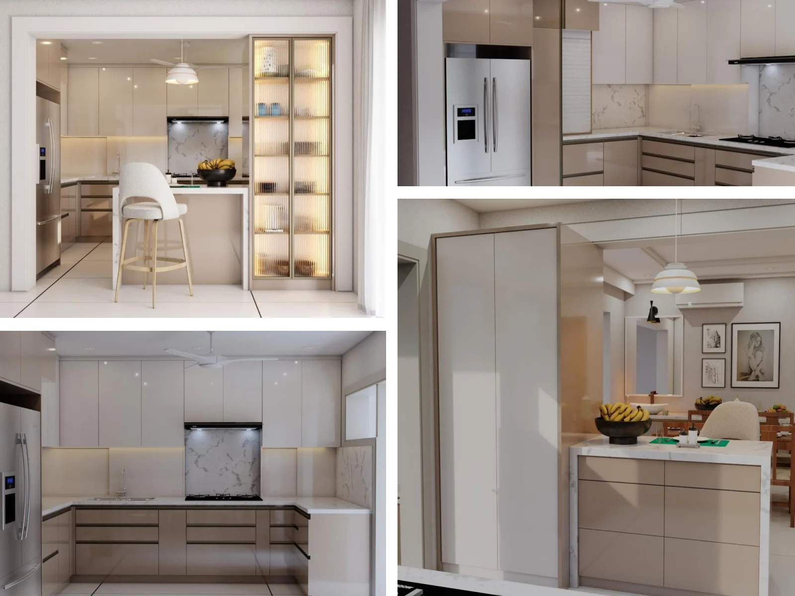 Kitchen interior design - Harnath Reddy 3BHK Apartment