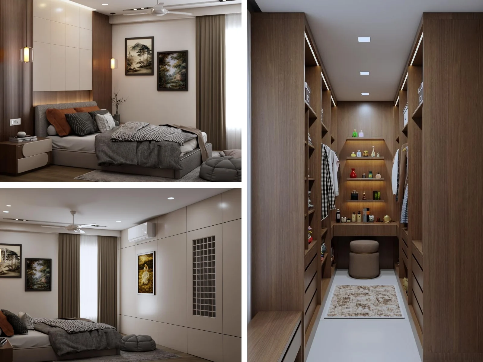 Master Bedroom interior design - Harnath Reddy 3BHK Apartment