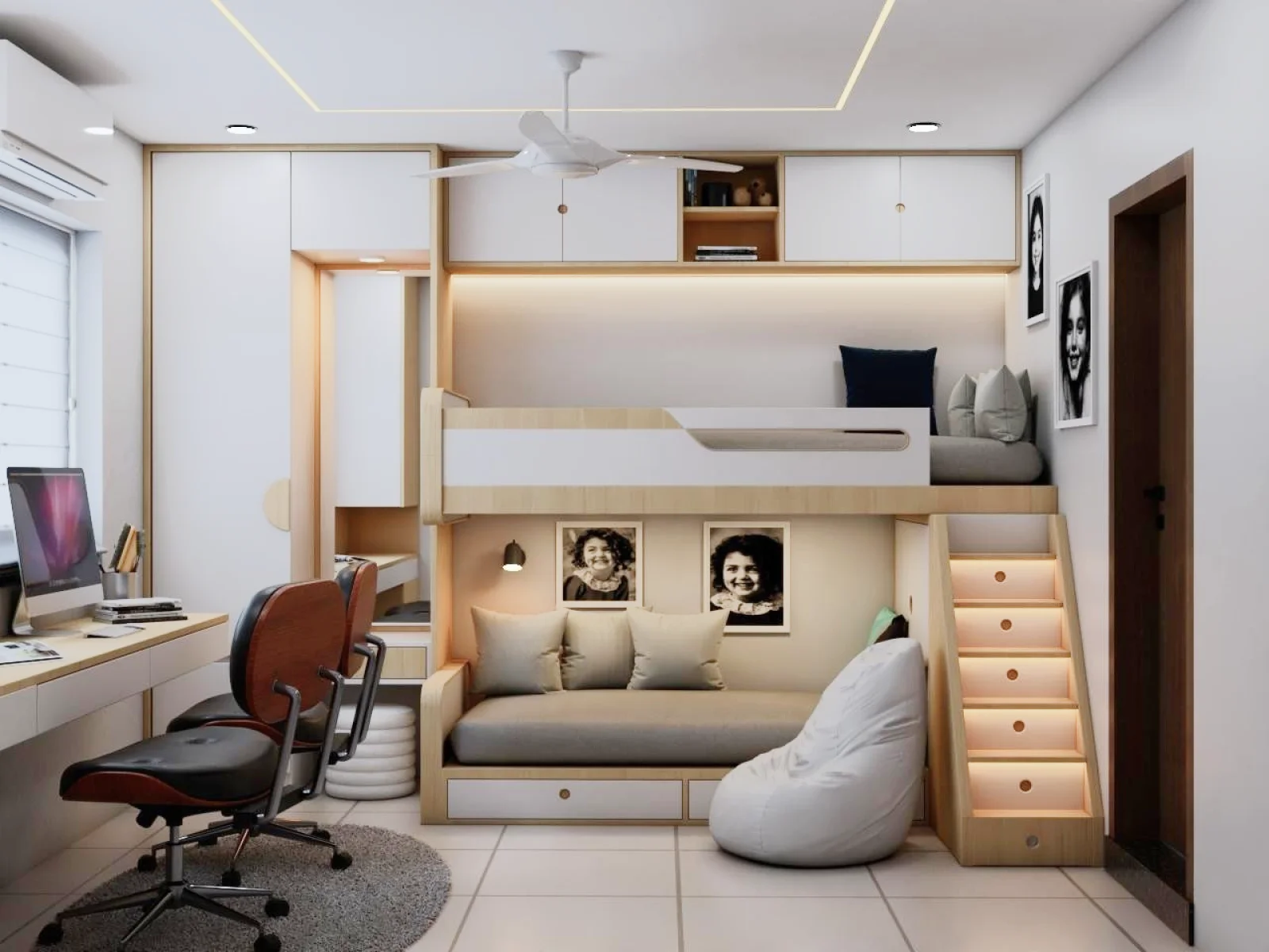 Kid's Bedroom interior design - Manish Bajaj 3BHK Apartment