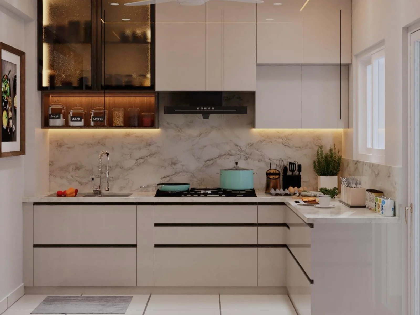 3BHK Apartment Interior Design by Inarc Designs