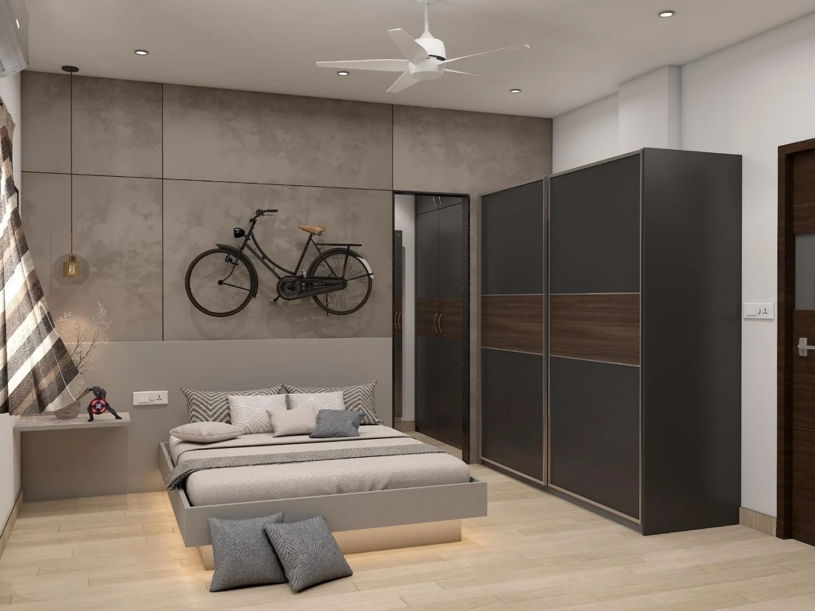 Boy's Bedroom interior design - Padmaja Gelle Duplex Villa