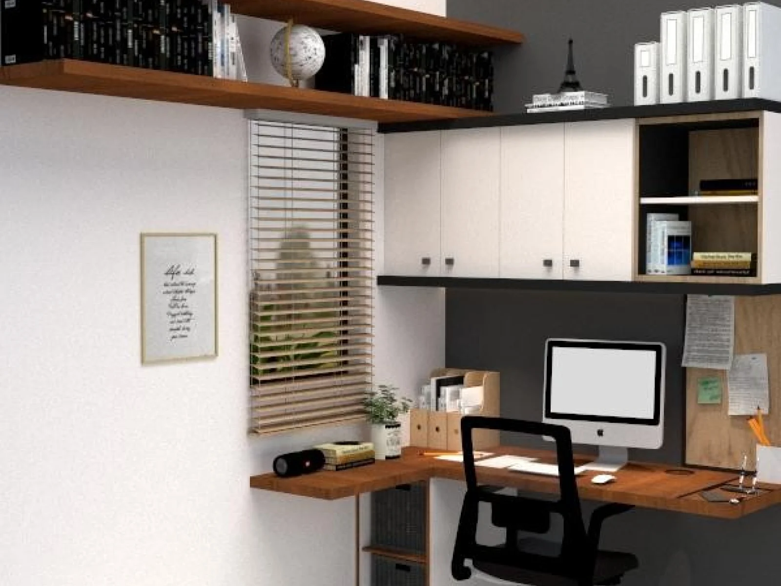 Study interior design - Padmaja Gelle Duplex Villa